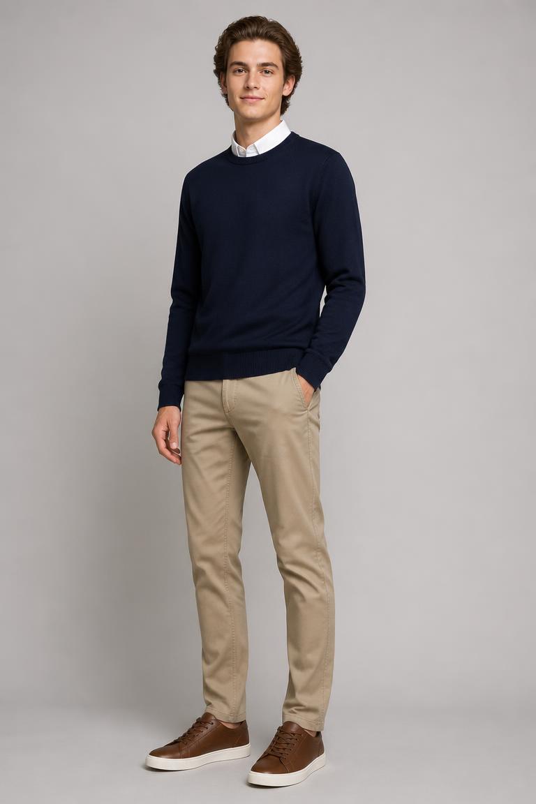 Cooper — The Sweater-Over-Collar Senior